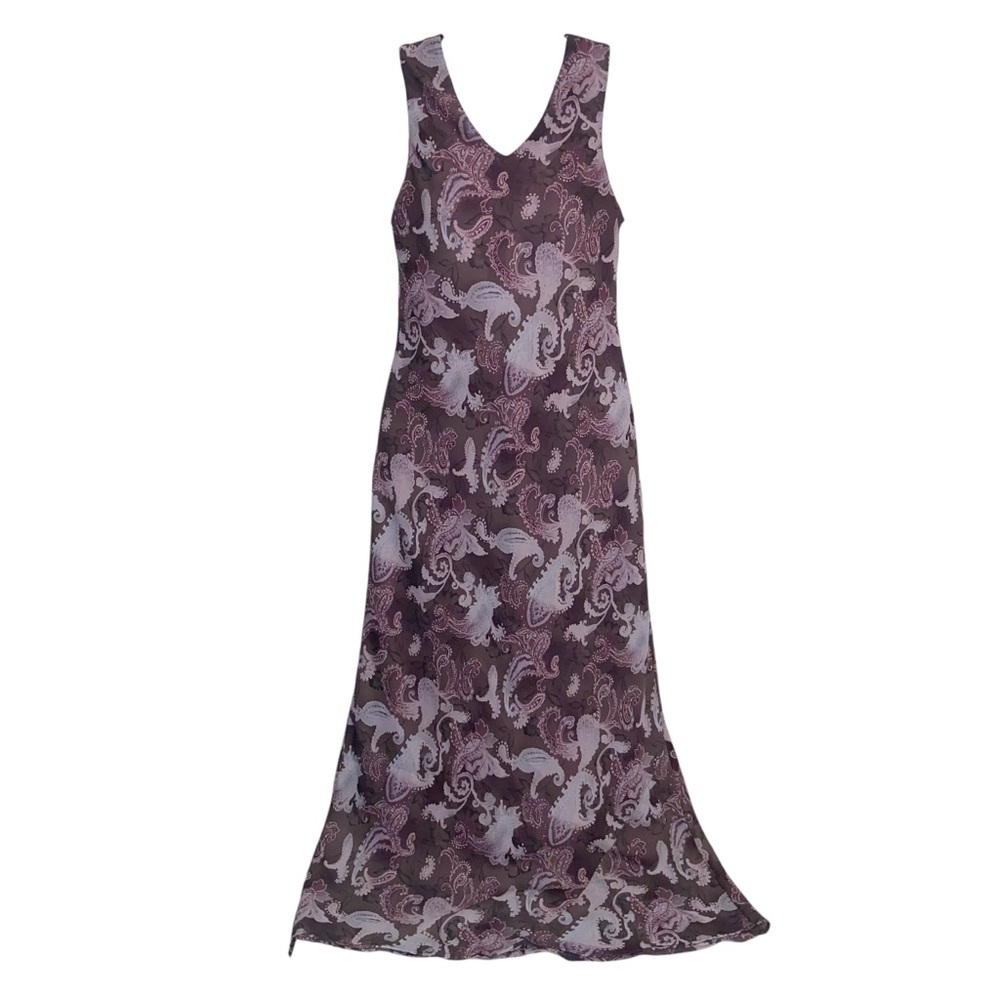 Vintage All That Jazz Dress Size 7/8 Long Maxi Paisley Forest Fairy Feminine 90s